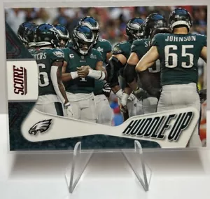Jalen Hurts 2023 Panini Score Huddle Up RED Eagles NFL Football Card#2 - Picture 1 of 2