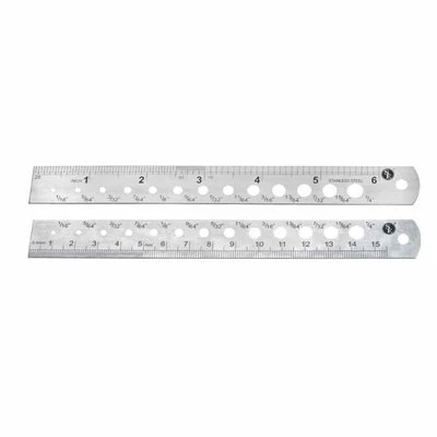 New 1pc 6" Machinist Ruler in SAE & Metric with Drill Gauge - Stainless Steel - Image 1 of 2