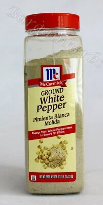 Pimienta blanca molida McCormick 18 oz de granos de pimienta enteros sin rellenos caducidad 10/2025 Foto 1 de 3