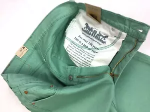 Levi's Levis Men Stretch 511 Slim Unique Soft Green Denim Jeans - Picture 1 of 7