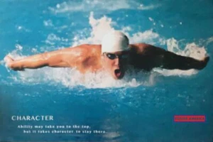 Michael Phelps Character Motivational Quote Poster 24 x 36 - Picture 1 of 1