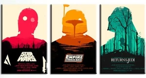 TIME4IMAGEN Star Wars PELÍCULA aclaración de conceptos 3 PÓSTERS Print Canvas impresión artística - Imagen 1 de 5