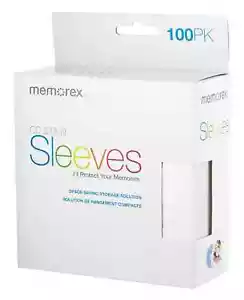 Memorex 6x 100PK CD/DVD White Paper Sleeves w Window&Flap #32020034784 FREE SHIP