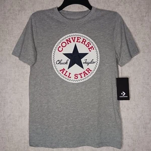 Converse T Shirt Youth Size Large Chuck Taylor All Star Short Sleeve New Gray - Picture 1 of 6