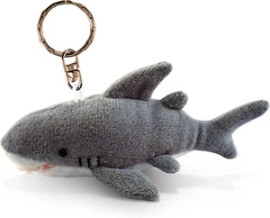 Puzzled Shark Plush Keychain Stuffed Animal Toy - Soft Fur Ocean Life Animal - Picture 1 of 6