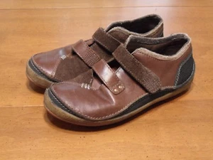 Scarpe da trekking da trekking in pelle con sella patchwork taglia 7 anello a gancio - Foto 1 di 11