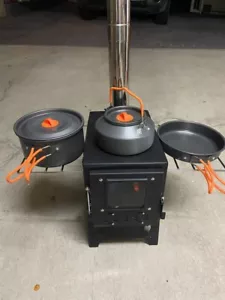 Camping Woodfire Stove Plus Cooking Set - Picture 1 of 10