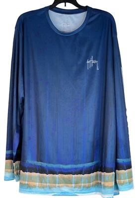 Camiseta deportiva de pesca de manga larga con manchas azules Guy Harvey para hombre talla XXL 2XL Foto 1 de 4