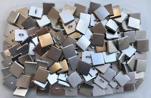 15mm 18mm 20mm 23mm Silver Satin Metal Square Shank Buttons Button Q193-Q193C - Picture 1 of 1