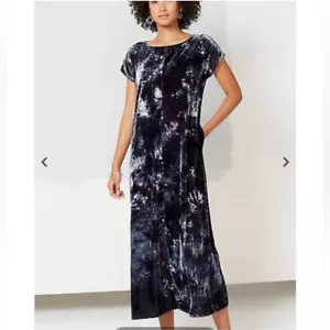 NEW J.JILL Pure Jill Tie-Dyed Velvet Maxi Dress NWT XL Tall - Picture 1 of 6