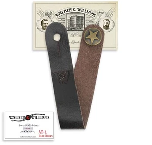 Walker & Williams AT-1 Dark Brown Acoustic Guitar Strap Button Headsaw Adaptador - Imagen 1 de 7