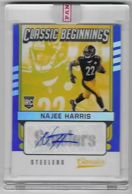 Najee Harris 2021 PANINI CLASSICS NFL ROOKIE AUTOGRAPH CARD RC AUTO Blue SP /5 - Image 1 of 2