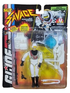 Vintage 1994 G.I.Joe SGT. SAVAGE Arctic Stormtrooper by Hasbro, Damaged Box, New - Picture 1 of 3