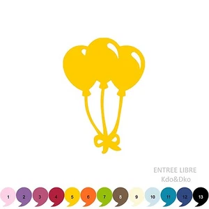 5 Découpes en papier _ BOUQUET DE BALLONS 9cm _ Die cut scrapbooking carterie - Imagen 1 de 20