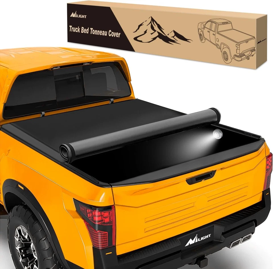 Nilight Soft Roll Up Truck Bed Tonneau Cover for Nissan Frontier 2005-2024 6ft - Image 1 of 4