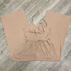 Tan Sleeveless Jumpsuit - Picture 1 of 5