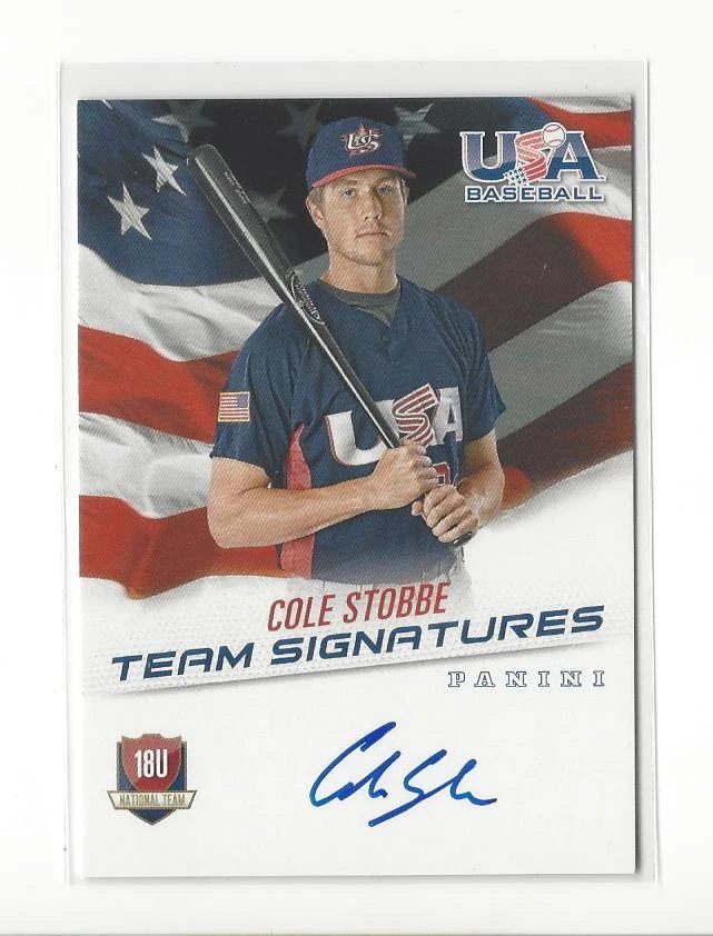 2015 USA Baseball 18U National Team Cole Stobbe AUTOGRAPH /499  - Image 1 of 1