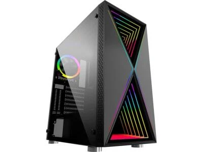 Bgears b-BlackWidow RGB Black Black ATX Tower Computer Case - Image 1 of 4