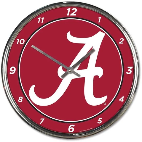 Alabama Crimson Tide WinCraft Chrome Wall Clock Cover