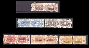 Somalia Italy Overprints Parcel Post Mint Pairs Q1-Q5 Q8 MLH 1917-1919 - Picture 1 of 5