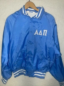 Vintage Alpha Delta Pi Baby Blue Jacke Herren Medium 70’s/80’s Vintage Made in USA  - Bild 1 von 11