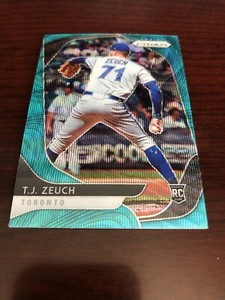2020 Panini Prizm #3 T. J. Zeuch TEAL WAVE PRIZM Toronto Blue Jays *Mint*
