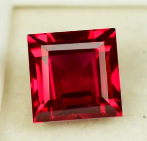 10.70 Ct Natural Mozambique Red Ruby Loose square Cut Gemstone GIE Certified - Picture 1 of 5