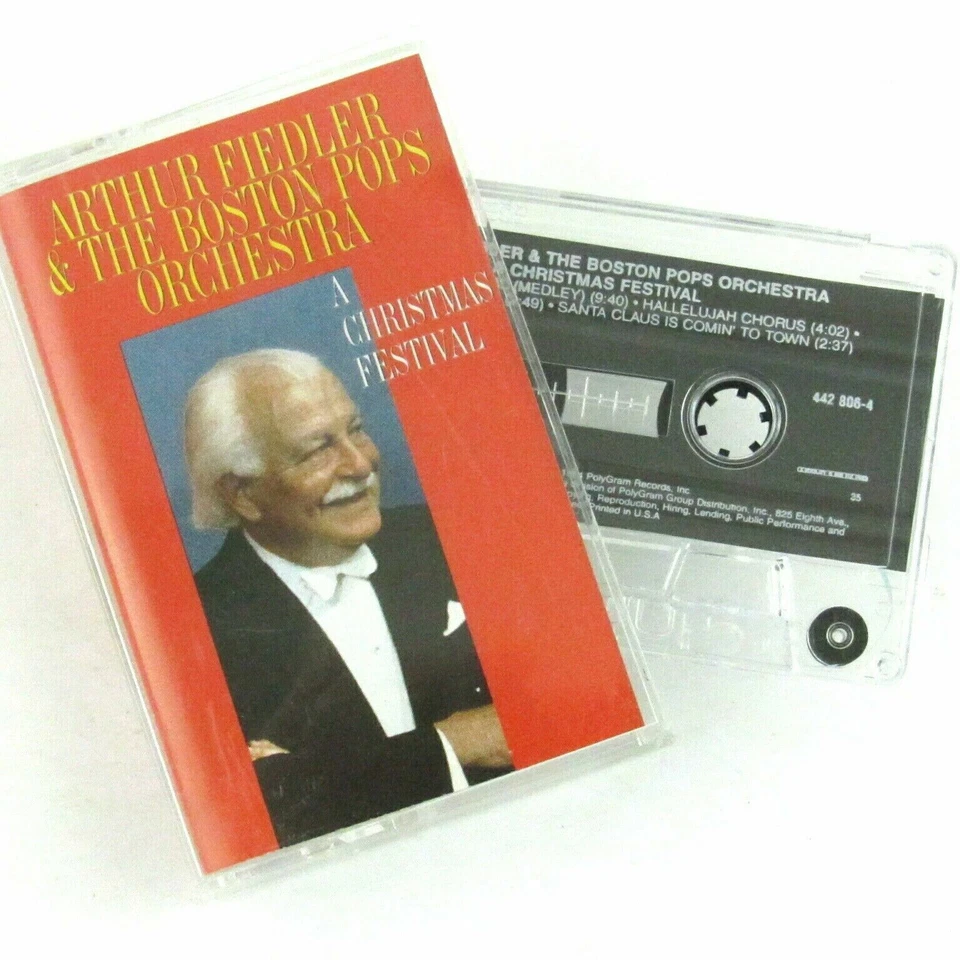 A Christmas Festival Arthur Fiedler Boston Pops Orchestra Cassette Holiday Music - Image 1 of 1