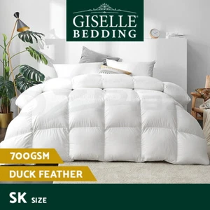 Giselle Duck Down Feather Quilt 700GSM Blanket Duvet SK Winter All Season - Picture 1 of 11