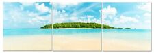 Caribbean Ocean Beach  Canvas Wall Art Decor - 24x24 3 Piece Set (Total 24x72)