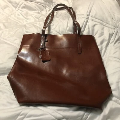 Bolso de Hombro Kattee Vintage Cuero Genuino con Asas Ajustables Marrón Foto 1 de 4