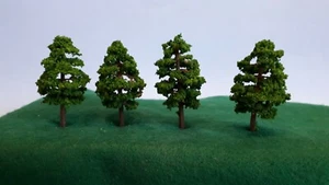 MANGLEY SCENICS 4 pcs 7cm Trees for OO HO O N gauge diorama model railway 1/76