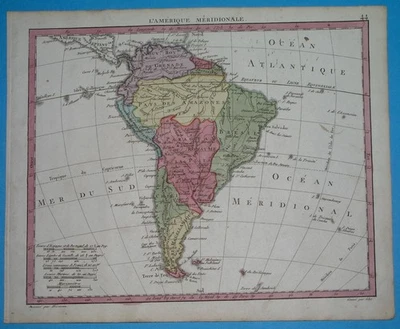 1806 MAPA ORIGINAL SUDAMÉRICA ARGENTINA PATAGONIA CHILE COLOMBIA PERÚ BOLIVIA Foto 1 de 4