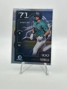 Jonny Farmelo 2025 Bowman Top 100 Prospects Chrome Card BTP-71 Mariners - Picture 1 of 2