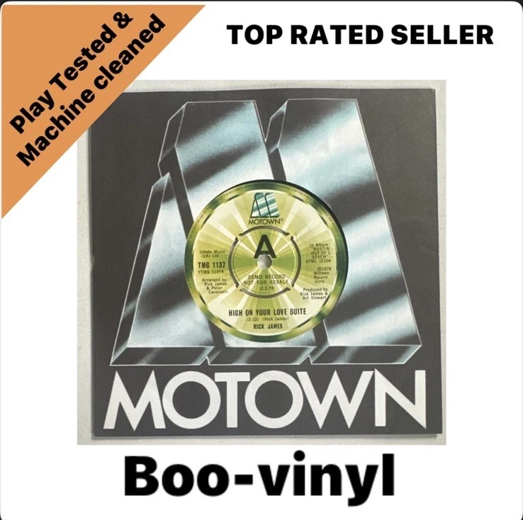 Rick James ~ Demo ~ High On Your Love Suite 7” Motown Vinyl Record EX / M - Image 1 of 4