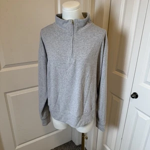 7Diamonds Generation weicher Quarter-Zip Pullover Damen Medium hellgrau kuschelig - Bild 1 von 9