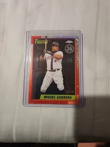 Miguel Cabrera 2025 Topps Actualización #U90C-97 1990 Paquete Cromo Plata Negro #’d/10 - Imagen 1 de 2