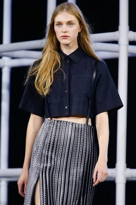 $1K Pasarela ALEXANDER WANG Ajustado Lápiz Logomanía 100% Cuero Falda XS/2-4 Foto 1 de 4