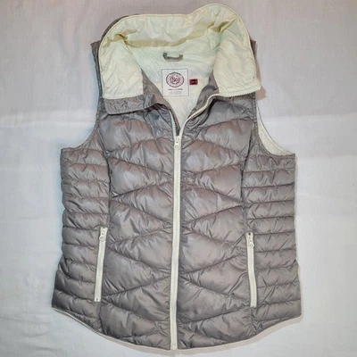 SO Authentic American Heritage Womens Puffer Vest Size Large White Silver - Image 1 of 4
