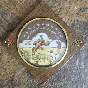Rodan Creations Thermometer The Sportsman 1969 Vintage Pheasant Hunting Bird Dog - Picture 1 of 8