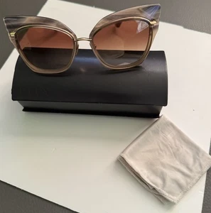 NEW AUTHENTIC DITA STORMY 22033-B-CRM-GLD-58 SUNGLASSES - Picture 1 of 8