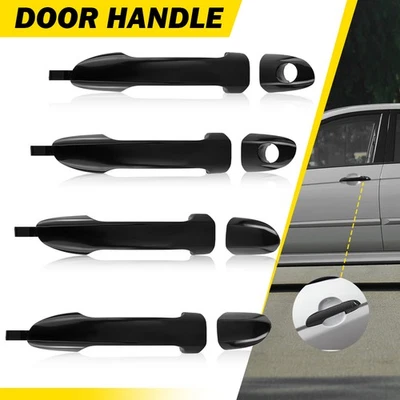 4x Black Exterior Door Handles For 2005-2009 Kia Spectra Driver & Passenger Side - Image 1 of 4