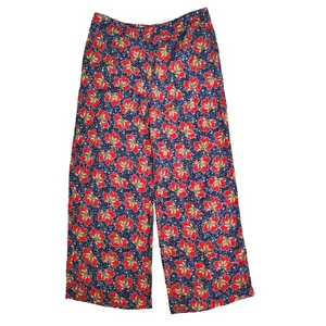 Pantalón Libertine Libertine Azul Rojo Floral Bolsillos Rectos Ligero Grande - Imagen 1 de 19