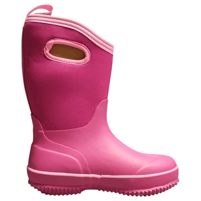 Botas de chuva DSG Snowbound infantil tamanho 3 rosa impermeável biqueira redonda meia panturrilha puxar - Imagem 1 de 4