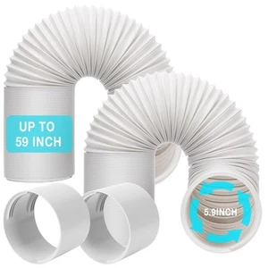 2 Pack Portable Air Conditioner Hose with Coupler 5.9 Inch AC Exhaust Vent Du... - Picture 1 of 7