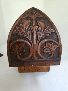 Antique Vintage WOOD NEWEL POST FINIAL CAP Carved Architectural Salvage Heavy - Picture 1 of 11