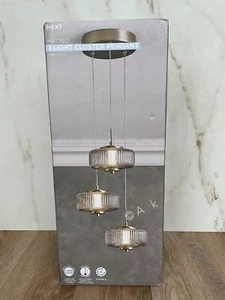 Next Grey Matteo 3 Light Cluster Pendant rrp £140 - Picture 1 of 1
