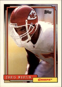 1992 Topps Football Card #217 Chris Martin