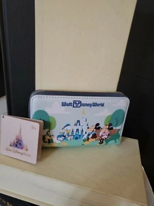 LOUNGEFLY DISNEY WALT DISNEY WORLD 50TH ANNIVERSARY SMALL WALLET~ NEW~ TAGS~ - Bild 1 von 9