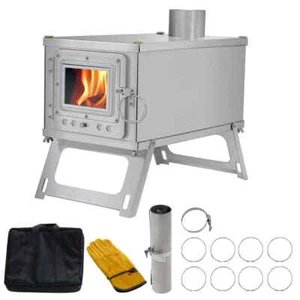 Folding Woodstove Durable Portable Foldable Wood Stainless Steel Firewood Stove - Picture 1 of 17